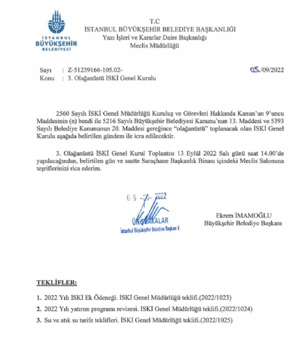 İBB yönetimi suya zam yapmak için meclisi olağanüstü toplantıya çağırdı