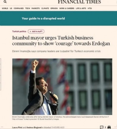 Ekrem İmamoğlu, Financial Times'a Türkiye'yi şikayet etti