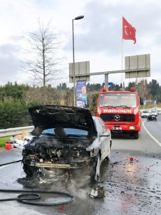 E5'te Otomobil Böyle Alev Alev Yandi