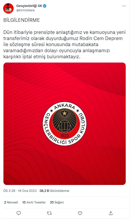 Dün transfer olmuştu! Bugün ayrılığı duyurdular