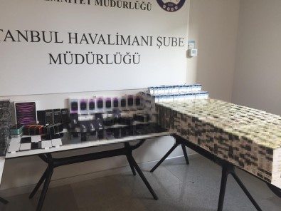 İstanbul Havalimanı'nda 7 milyon liralık kaçak malzeme ele geçirildi