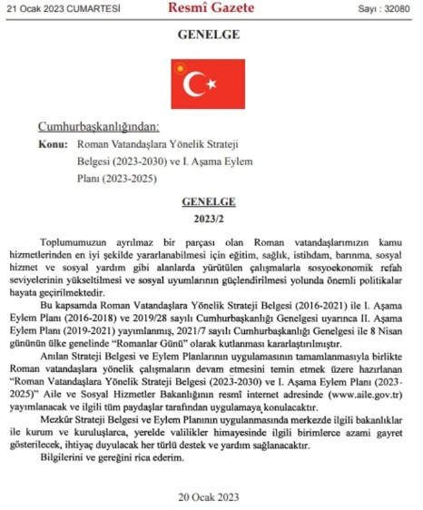 Cumhurbaşkanı Erdoğan'dan Roman vatandaşlara yönelik genelge