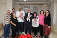 Baskan Özlü'den Üçüz Bebeklere Sürpriz Ziyaret