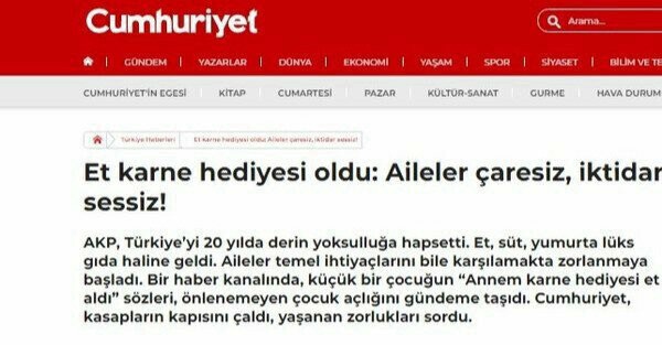 Sözcü ve Cumhuriyet'in 'karne hediyesi et' çarpıtması: Anne ve kasap konuştu