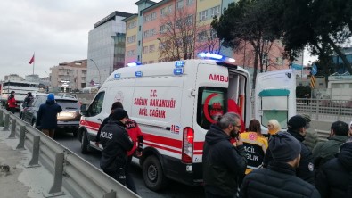 D-100'De Zincirleme Kazada Bir Araçta Yangin Çikti, Sürücü Yaralandi