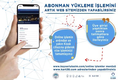 Büyüksehir'den Online 'Abonman Kart' Yükleme Hizmeti