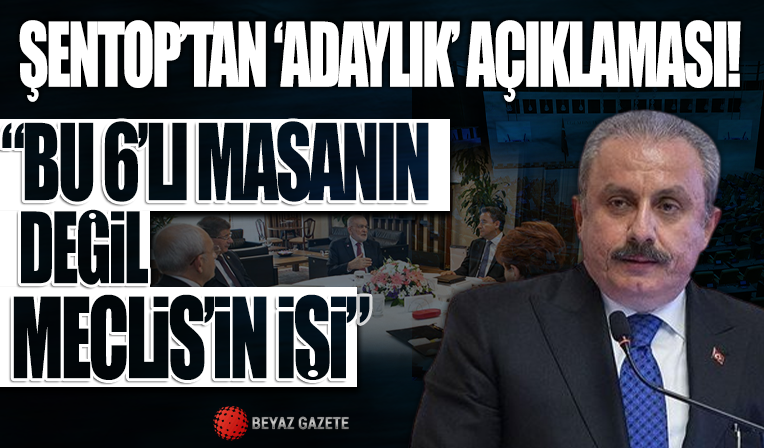 TBMM Başkanı Mustafa Şentop'tan 'adaylık' açıklaması: Bu 6'lı masanın değil Meclis'in işi