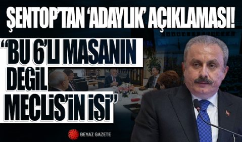 TBMM Başkanı Mustafa Şentop'tan 'adaylık' açıklaması: Bu 6'lı masanın değil Meclis'in işi