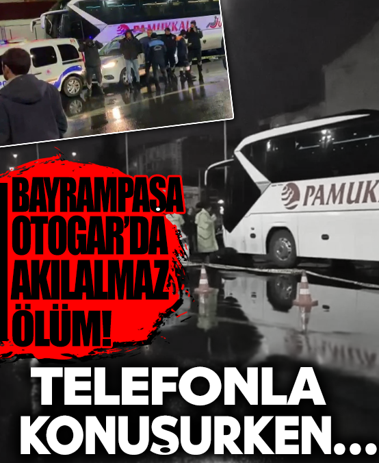 Bayrampaşa'da otogarda telefonla konuşan kadına otobüs çarptı