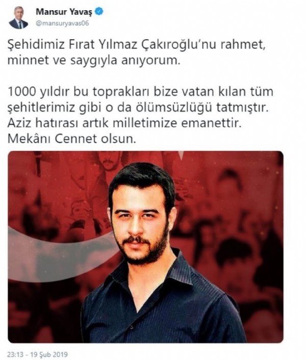 Enver Aysever Fırat Çakıroğlu için geçtiğimiz yıl paylaşımda bulunmayan Mansur Yavaş'a sordu: Bu nasıl ülkücülük?