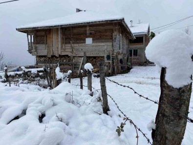 Bartin'in Yüksek Kesimlerinde Kar Etkili Oldu