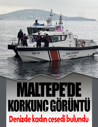 Maltepe'de korkunç görüntü: Denizde kadın cesedi bulundu