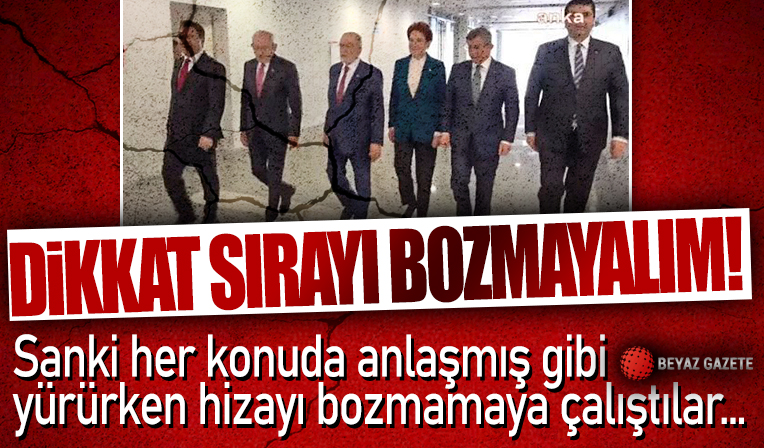 Millet İttifakı'nın 6 lideri yürürken hizayı bozmadı