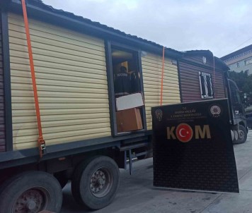 Prefabrik Ev Yüklü Tirda 10 Milyon 375 Bin Kaçak Sigara Ele Geçirildi