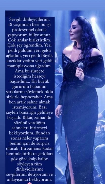 Sahneleri bırakma kararı aldı