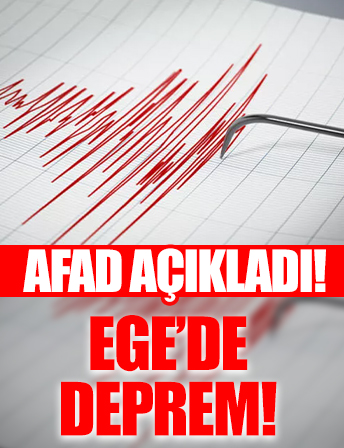 Ege'de 5 büyüklüğünde deprem