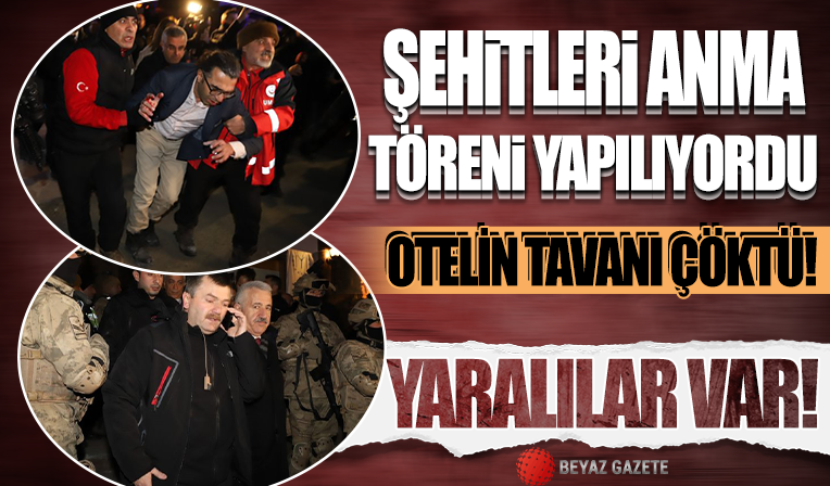 Kars'ta otel çatısı çöktü: Yaralılar var