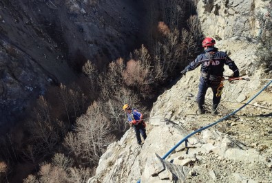 Kayaliklarda 5 Gün Boyunca Mahsur Kalan Keçileri AFAD Kurtardi