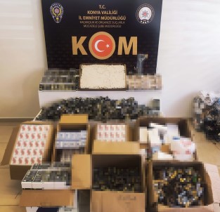 Konya'da Kaçak Sigara Operasyonu Açiklamasi 5 Gözalti