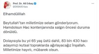 Diyanet Isleri Erbas Açiklamasi '65 Yas Üstü Dahil, 83 Bin 430 Haci Adayimizi Kutsal Topraklarda Agirlayacagiz'