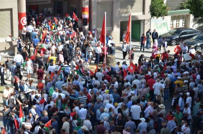 Tunus'ta Filistin'e Destek Gösterisi