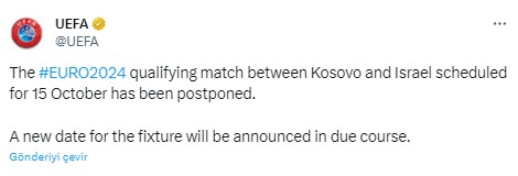 UEFA kritik maçı erteledi: 3 gün sonra oynanması planlanıyordu