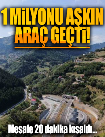 Yeni Zigana Tüneli’nden 5,5 ayda 1 milyonun üzerinde araç geçti