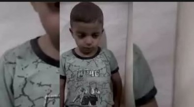 Gazze'deki hastaneye saldırı sırasında orada uyuyan çocuğun yaşadığı şok kameralara yansıdı