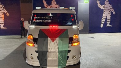 Kocaeli'de Sürücüler Israil'i Protesto Etti