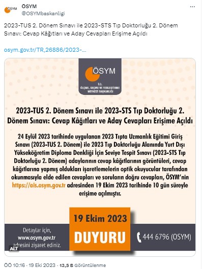 ÖSYM duyurdu! Sınav sonuçları açıkladı