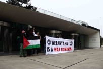 Uluslararasi Ceza Mahkemesi'nde Israil Karsiti Protesto Açiklamasi 'Netanyahu Bir Savas Suçlusu'