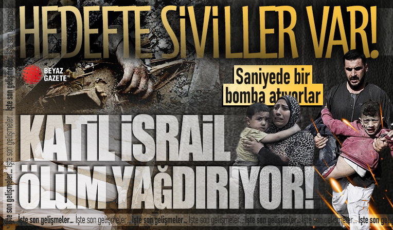 İşgalci İsrail Gazze'ye her saniye bomba yağdırıyor: 1 gecede 400 nokta 110 mazlum!