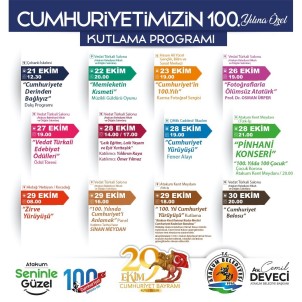 Atakum'da Cumhuriyet'in 100. Yilina Özel Program