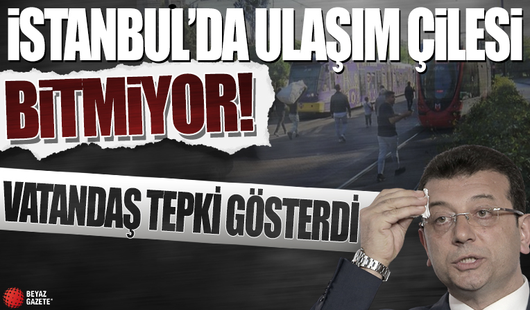 Beyazıt'ta tramvay raydan çıktı! Vatandaş tepki gösterdi