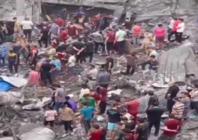 Katil İsrail, Gazze'ye ölüm yağdırdı! Saldırının boyutu gün ağarınca ortaya çıktı