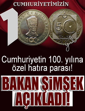 Cumhuriyetin 100. yılına özel hatıra parası! Bakan Şimşek'ten açıklama