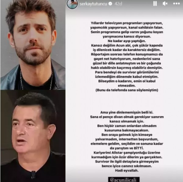 Serkay Tütüncü isyan etti!