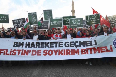 Egitim-Bir-Sen'den BM Ankara Ofisi Önünde Filistin'e Destek Gösterisi