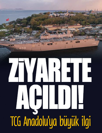 'TCG Anadolu' İstanbul'da halkın ziyaretine açıldı