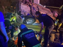 Makas Atan Araçtan Kaçmak Isteyen Otomobil Takla Atti Açiklamasi 1 Yarali