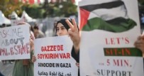 İstanbul'da kadınların Filistin'e destek için başlattığı oturma eylemi 13. gününde