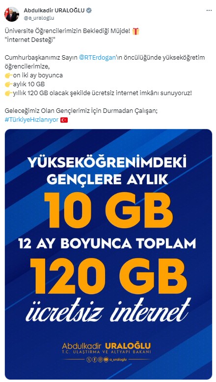 Gençlere ücretsiz internet ve vergisiz telefon müjdesi! Usul ve esaslar belli oldu! Resmi Gazete'de yayımlandı