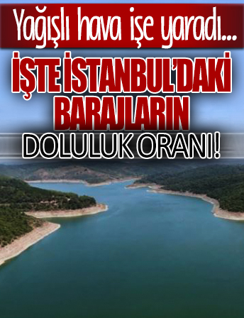 İstanbul'da yağışlı hava barajlara yaradı: Doluluk oranı yükselişe geçti