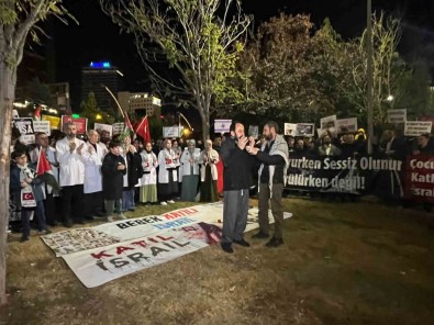 Ankara'da ABD Büyükelçiligi Önünde Filistin'e Destek Eylemi