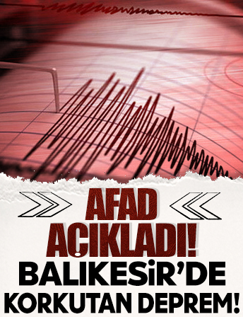 Balıkesir'de 3.4 büyüklüğünde deprem