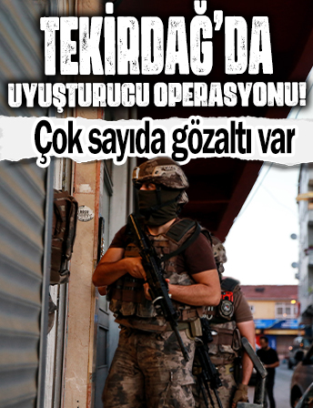 Tekirdağ’da uyuşturucu operasyonu: 15 gözaltı