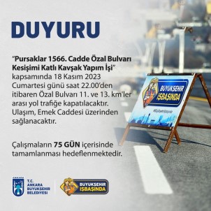 Ankara Büyüksehir Belediyesi'nden Katli Kavsak Insaati