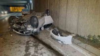 Aydinlatma Diregine Çarpan Otomobil Takla Atti Açiklamasi 3 Yarali