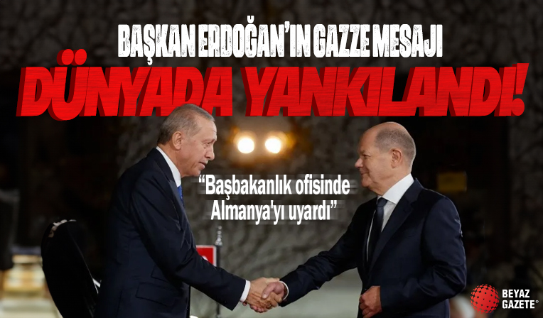 Başkan Erdoğan’ın Filistin mesajı dünyada yankılandı: Başbakanlık ofisinde Almanya'yı uyardı!