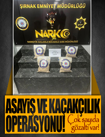 Şırnak’ta asayiş ve kaçakçılık operasyonu: 67 gözaltı